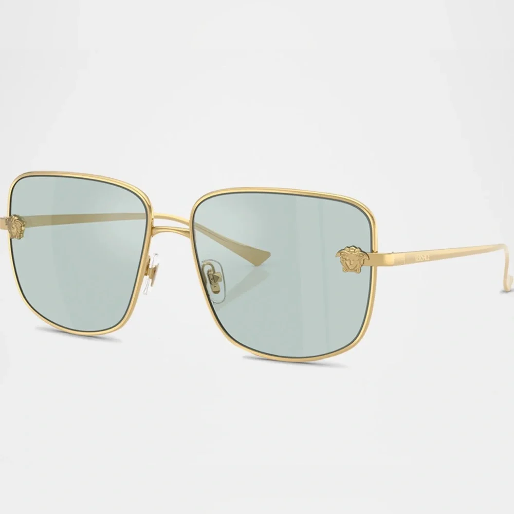 Versace VE2282 Gold Square Metal Sunglasses - Picture 3 of 4